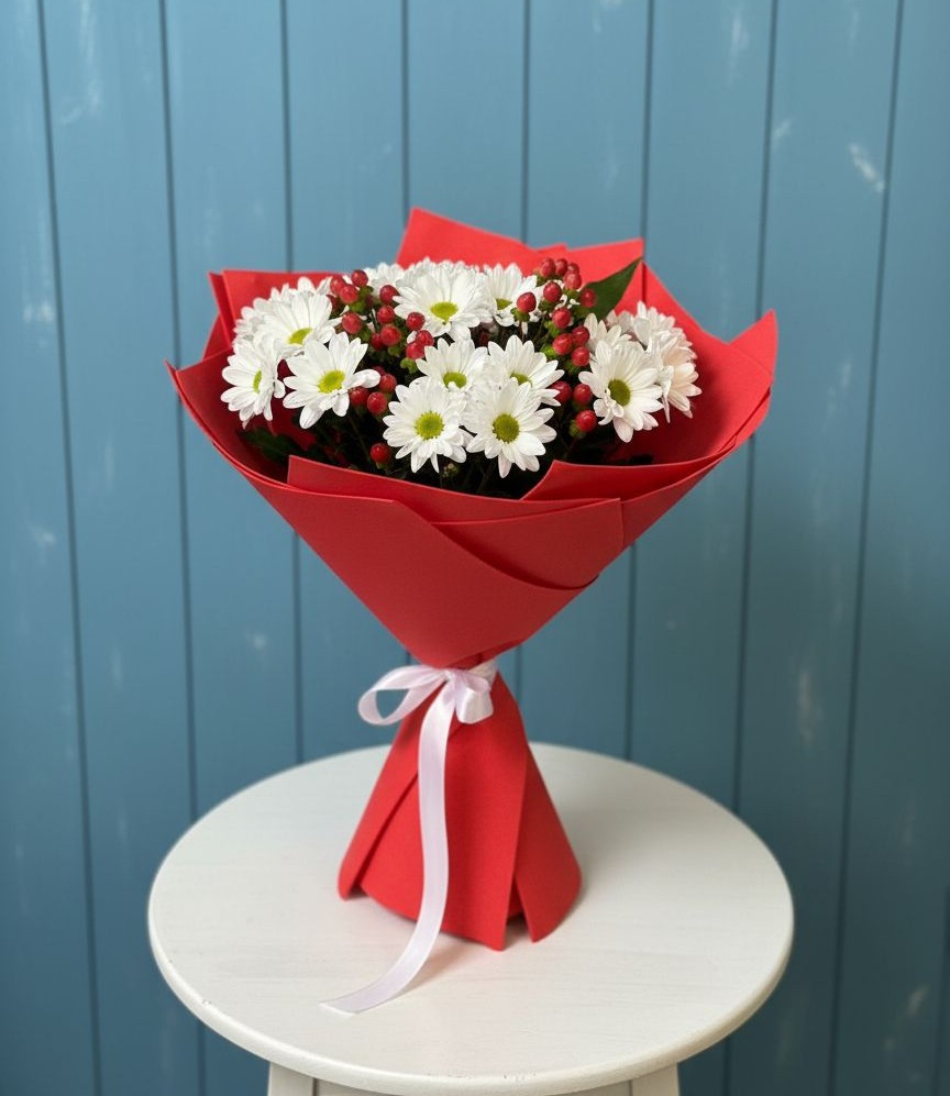 Букет цветов из: Хризантемы в Крупино