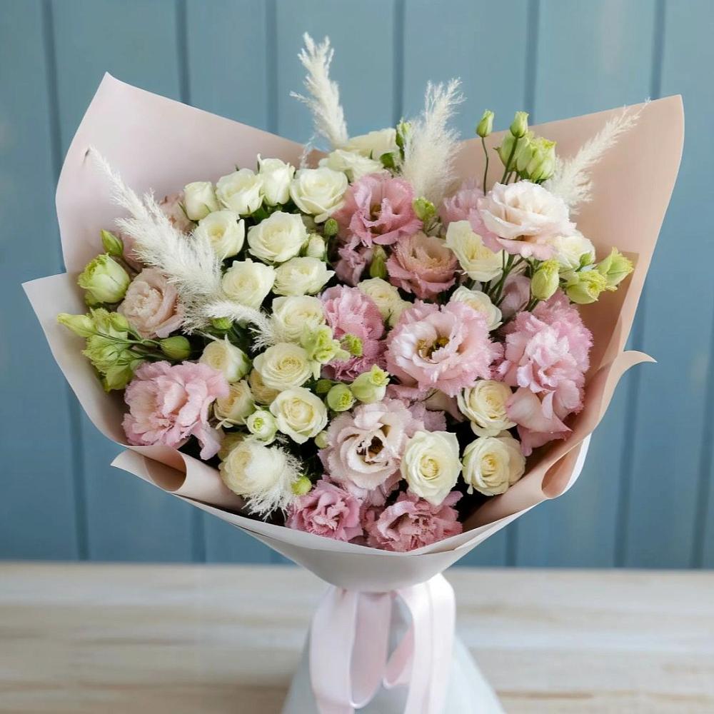 Букет цветов из: Альстромерии и Розы в Крупино