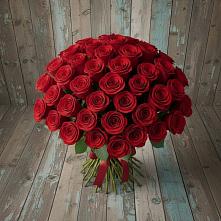 Букет 55 Красных роз Фридом #REPLACE_PRED# Крупино