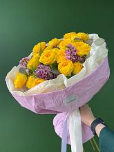 Букет Кустовые желтые розы #REPLACE_PRED# Крупино