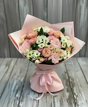 Букет цветов из:  Гвоздики, Розы и Хризантемы в Крупино