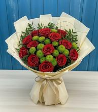 Букет цветов из:  Розы и Хризантемы в Крупино