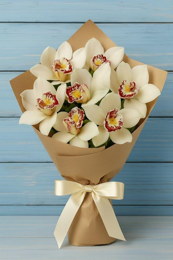 Букет цветов из: Орхидеи и Розы в Крупино