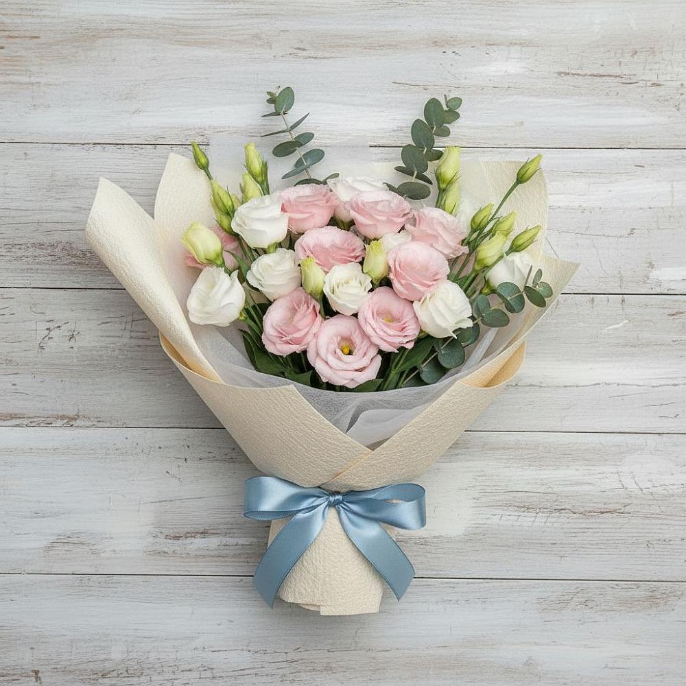 Букет цветов из: Лизиантусы в Крупино